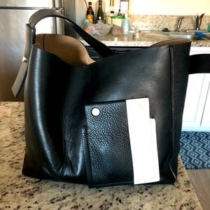 Sportmax Brato Bi-Colour Leather Tote